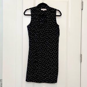 Black sleeveless Loft shift dress size MP